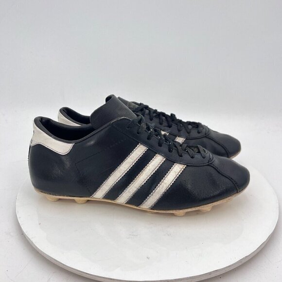 Vintage Adidas Brasil  Men’s Sz 6.5 Black Football Shoe Made in France - Picture 4 of 16